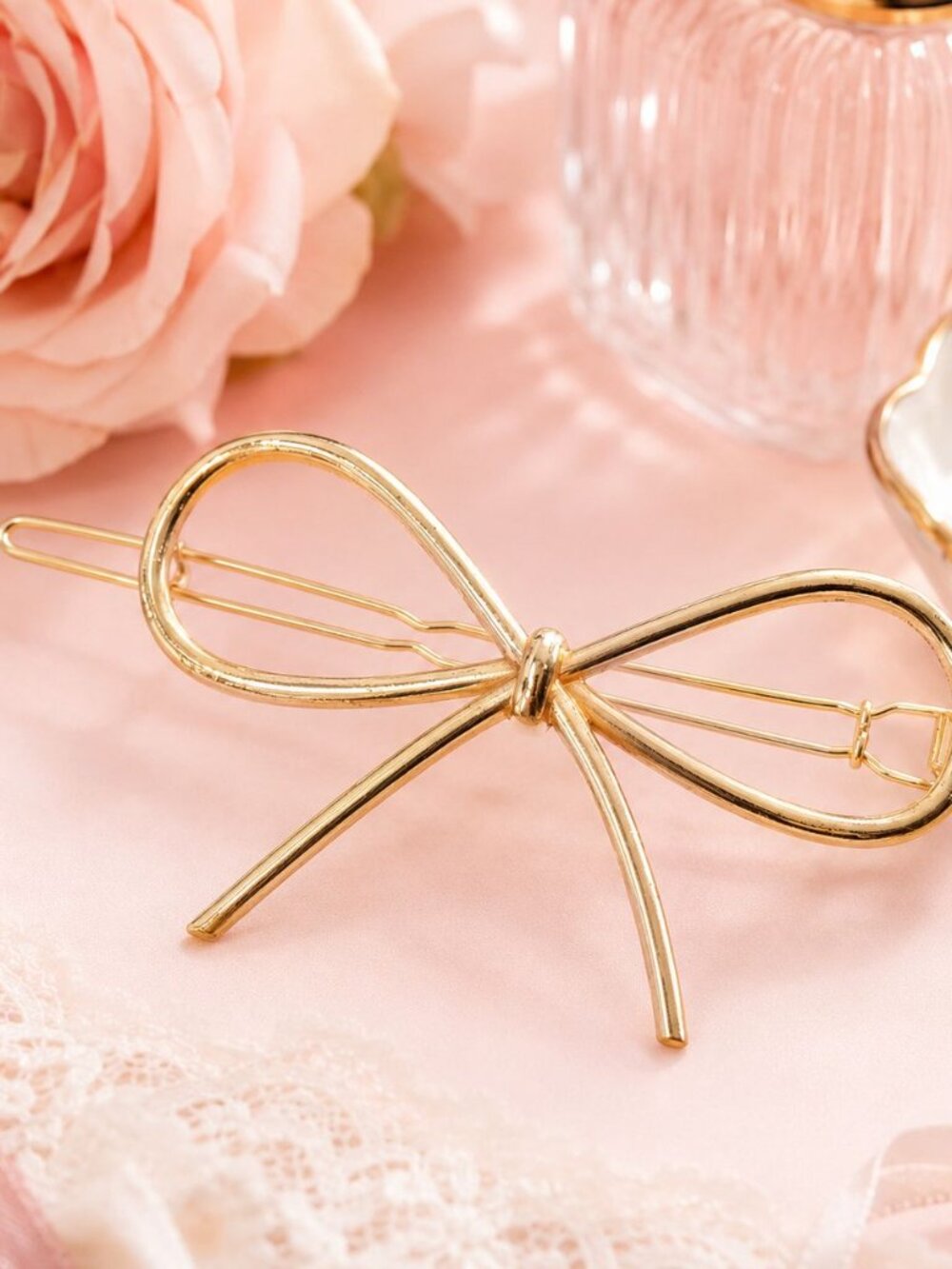 Rapunzel Gold Bow Hair Clip Pin